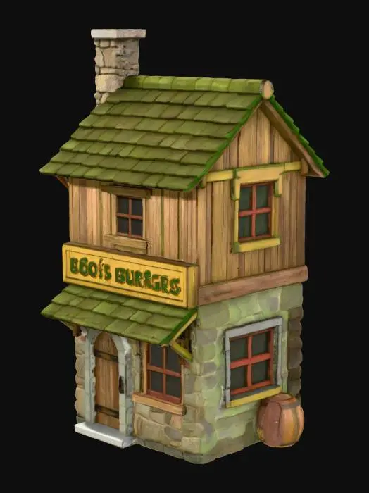 3D model for Medieval Burger Hut