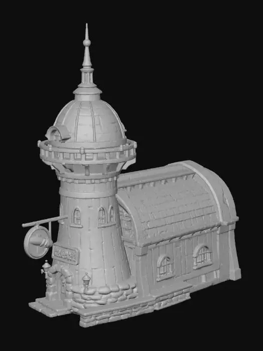 3D model for Futuristic Harbor Tower