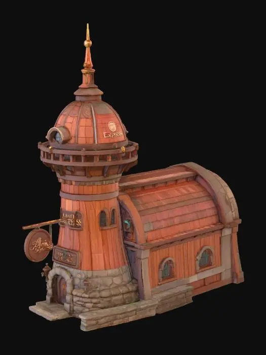 3D model for Futuristic Harbor Tower