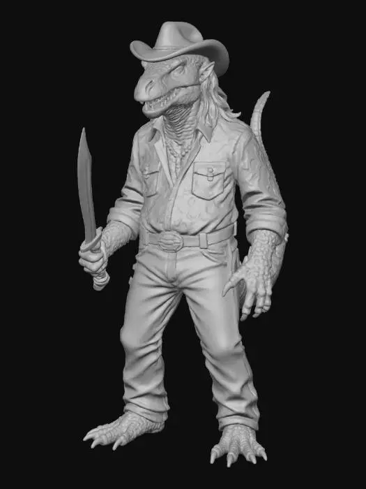 3D model for Cowboy Lizard Wrangler