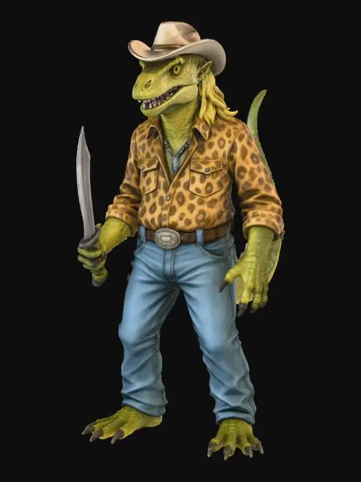3D model for Cowboy Lizard Wrangler