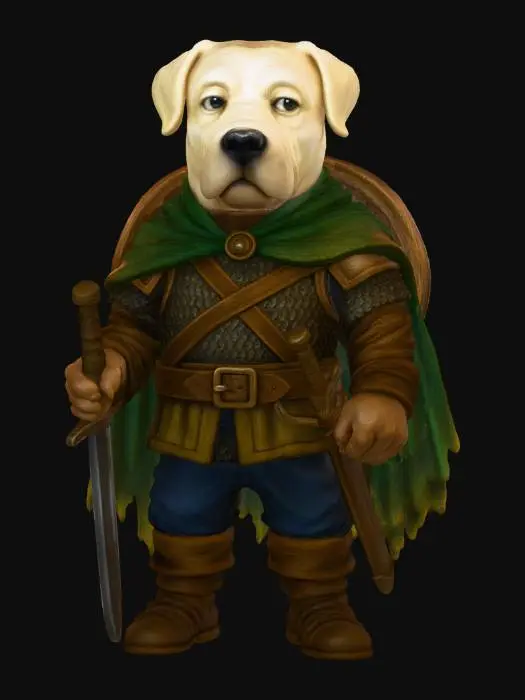 3D model for Knight Dog in Armor