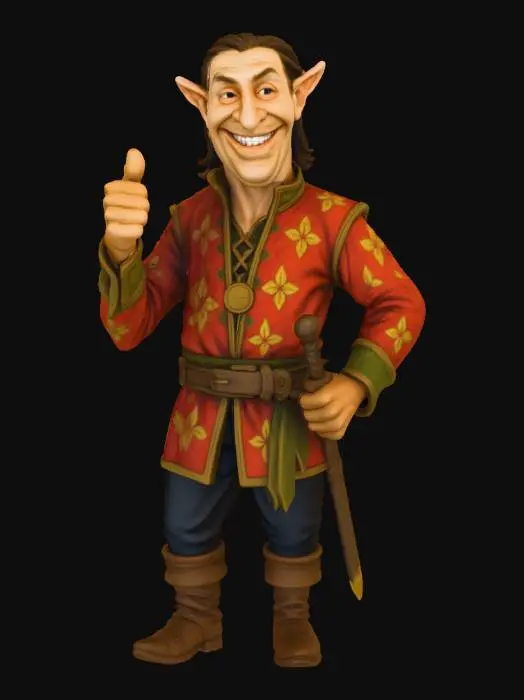 3D model for Elf Adventurer Thumbs-Up
