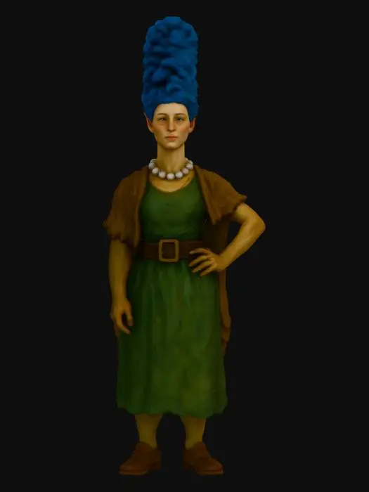 3D model for Blue Beehive Lady