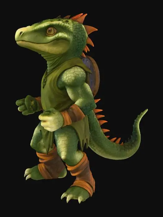 3D model for Lizard Warrior, #Thanksgiving#