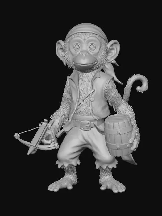 3D model for Monkey Buccaneer, #Thanksgiving#