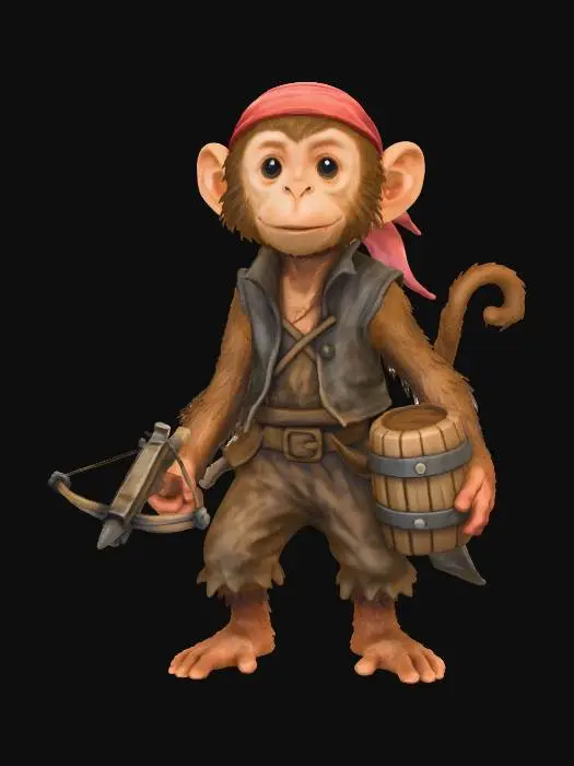 3D model for Monkey Buccaneer, #Thanksgiving#