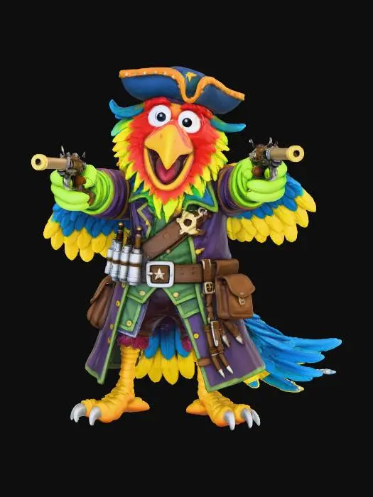 3D model for Parrot Pirate, #Christmas2025#