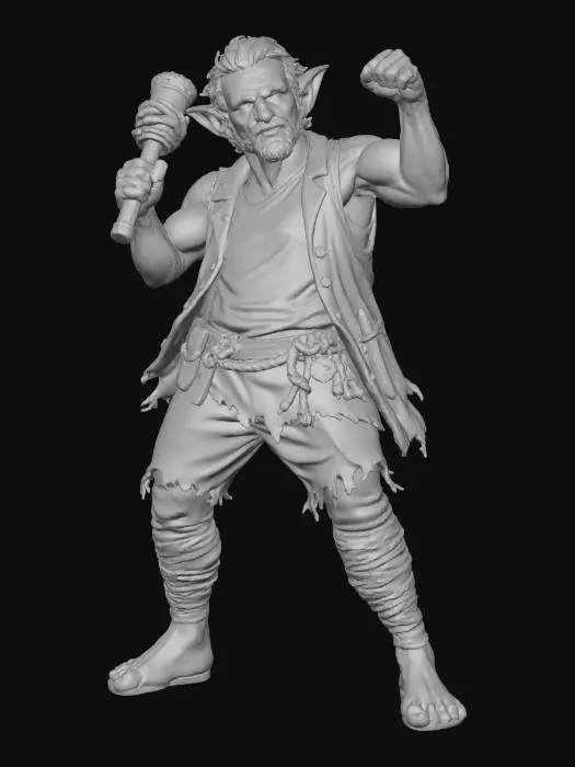 3D model for #Christmas2025#, Goblin Warrior Ready