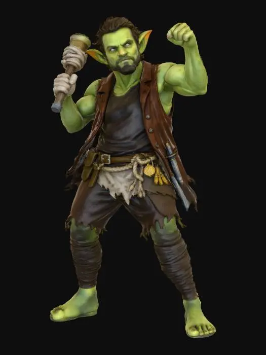 3D model for #Christmas2025#, Goblin Warrior Ready