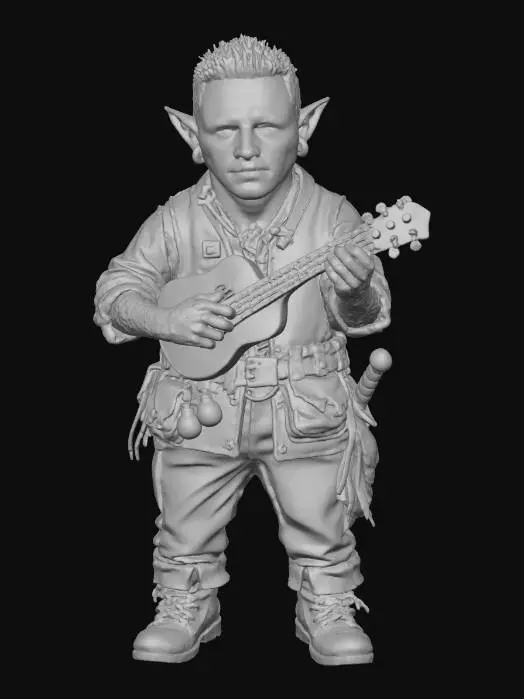 3D model for Gnome Bard with a Ukulele, #Christmas2025#
