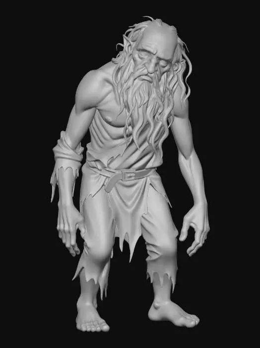3D model for Grizzled Troll