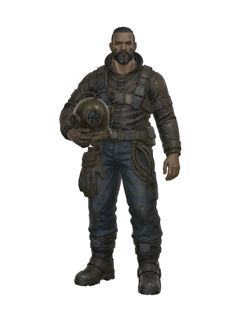 Dreadnought Diver - Submarine 3D model, vytvořený pomocí AI