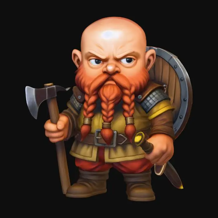 3D model for The Stalwart Dwarf Warrior