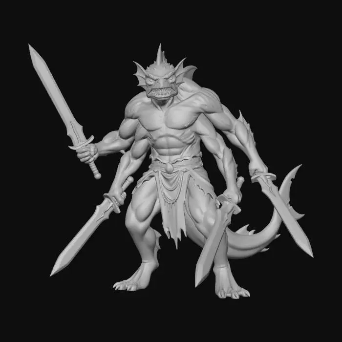 3D model for Tidebound Warlord