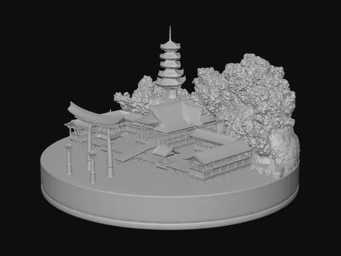 3D model for Itsukushima-shrine