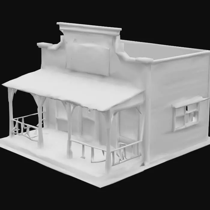 3D model for generate wild west style building