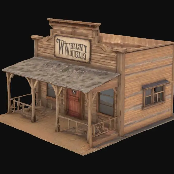 3D model for generate wild west style building