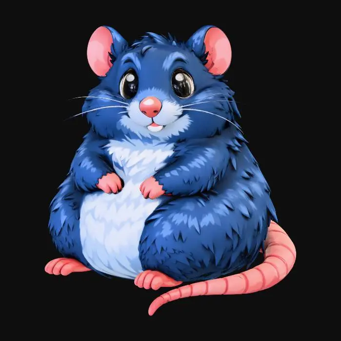 3D model for Chubby Blue Mouse