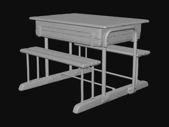 3D model for School Desk Nostalgia