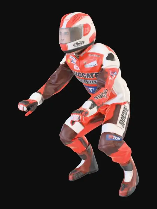 3D model for Motorcycle Racer Simulation