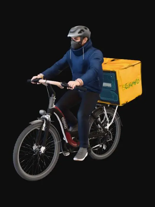 3D model for Bicycle Delivery in Motion