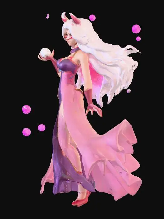 3D model for tạo nhân vật ahri trong game liên minh huyền thoại