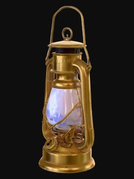 3D model for горящая керосиновая лампа