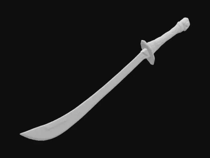 3D model for sword for barbeque with hand guard