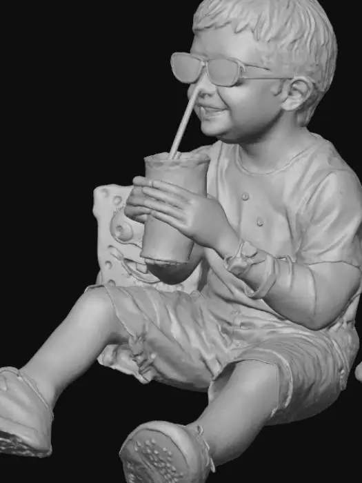 3D model for Sunny Beach Day with SpongeBob