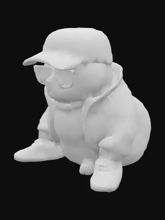 3D model for Stylish Kitty in Luxury Apparel