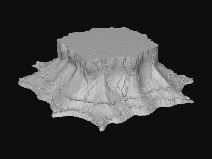 3D model for desert rock plateau prop