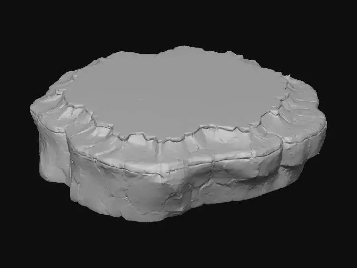 3D model for desert rock plateau prop