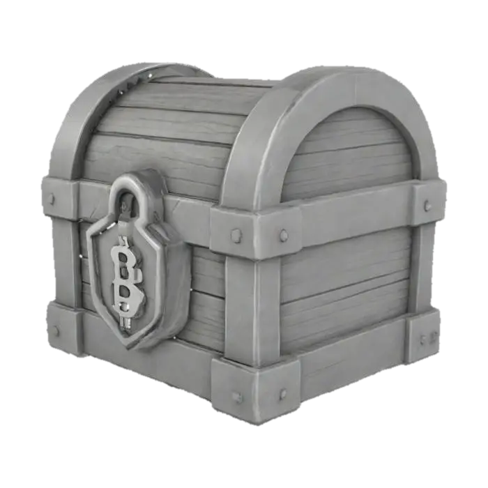 Crypto Treasure Chest 001 3D model, AI generated