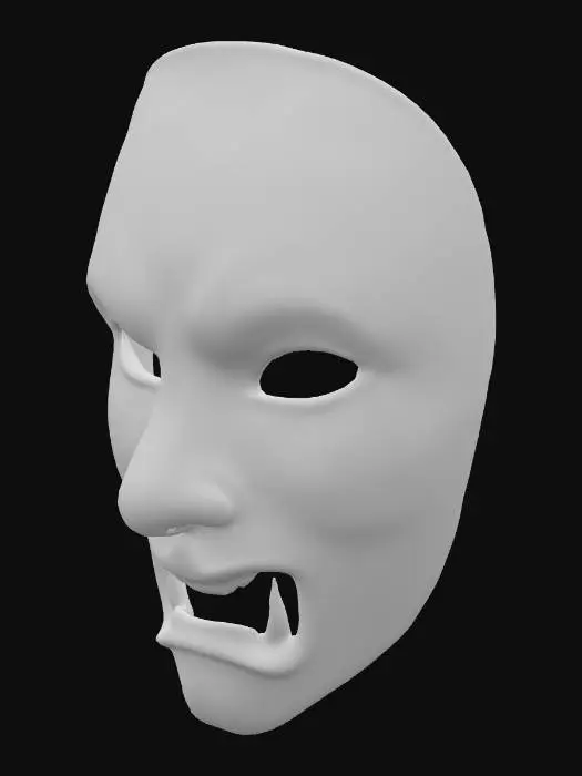 3D model for Mittelalterliche Gesichtsmaske, verziert mit Gold und Silber, Gravuren