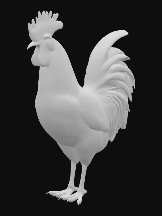 3D model for Happy golden solid Rooster