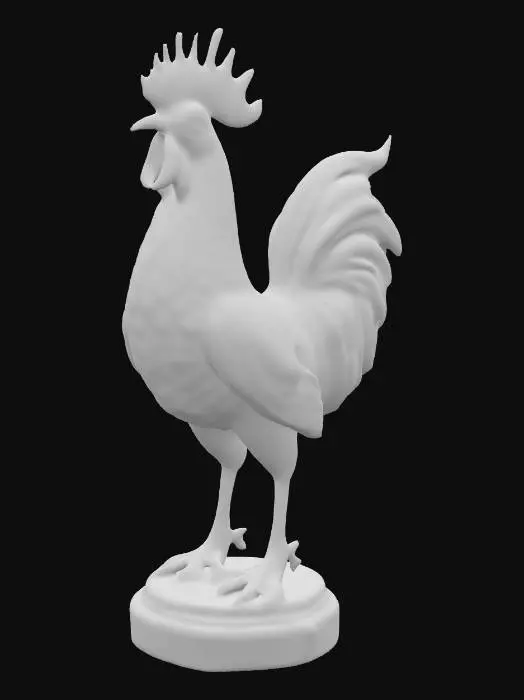 3D model for Enchanted Rooster Sculpture, #PBR#,  