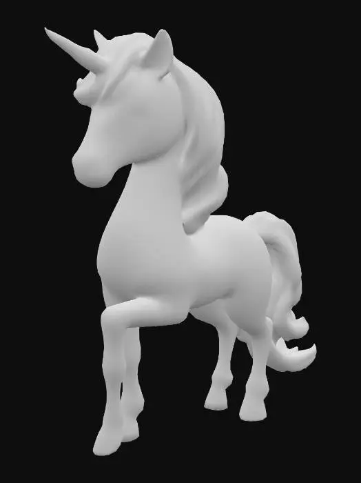 3D model for Stylized Unicorn, Gold