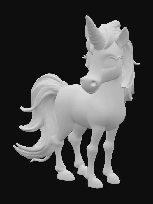 3D model for Stylized Unicorn, Gold