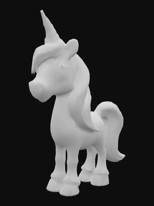 3D model for Stylized Unicorn, Gold