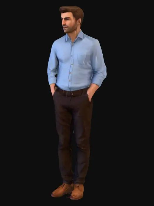 3D model for einfacher und durchschnittlicher europäischer Man