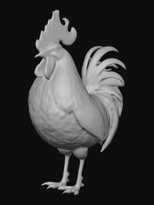 3D model for Enchanted Rooster Sculpture 