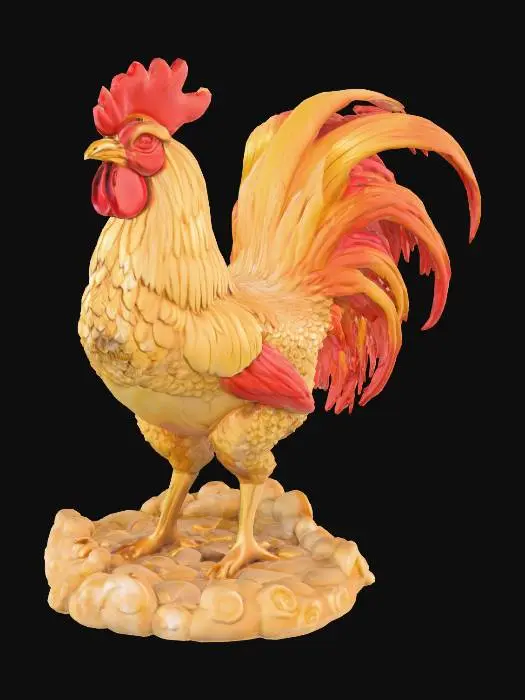 3D model for Enchanted Rooster Sculpture 