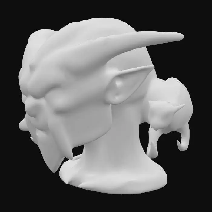 3D model for Enchanted Orc Sculpture #PBR#  