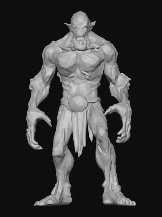 3D model for A extremely large world of warcarft male zombie golem character from the Soul Saga comic series, stylized art style. dynamic pose, decomposed skin, mutated limbs potruding from body, large cancer like masses on body and face, glowing black eyes, Halloween themed colors, Highly stylized, dnd miniature,  #Halloween2025#