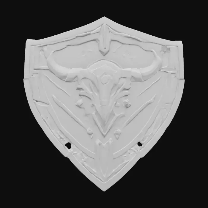 3D model for A cyberpunk space marine emblem designed by Lamborghini, has glowing tech aspects , #emblem#