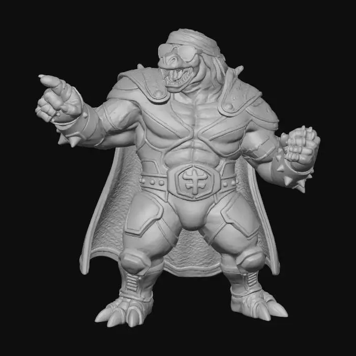 3D model for Godzilla as Macho Man Randy savage drawn Blizzard games