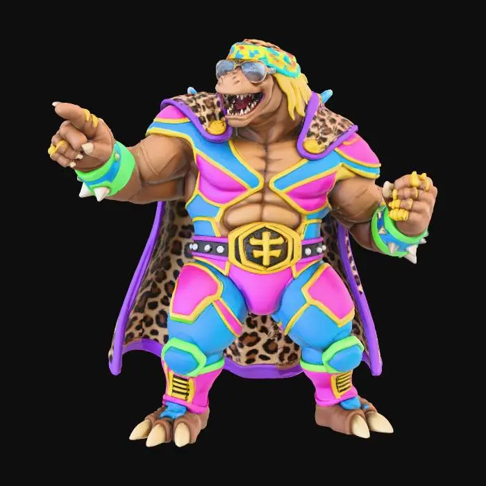 3D model for Godzilla as Macho Man Randy savage drawn Blizzard games