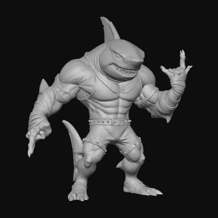3D model for A shark as the Edge Hardy from WWF drawn Blizzard games, he has mesh