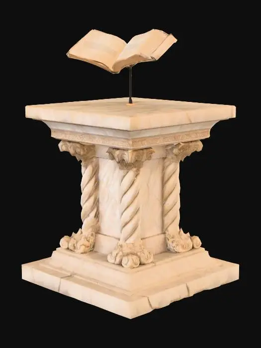 3D model for Stone book lectern